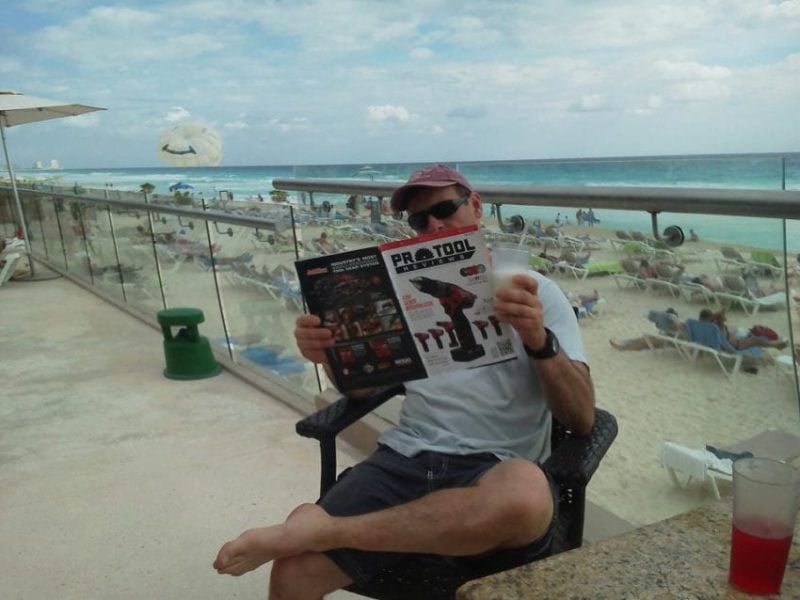 AConcordCarpenter reads the former publisher's magazine