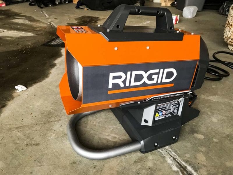 Ridgid 18V cordless propane heater