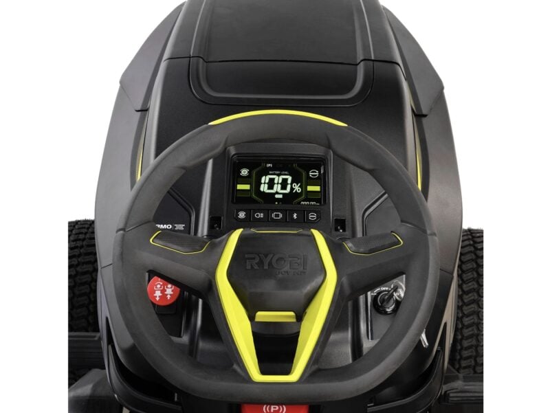 LCD screen and steering wheel