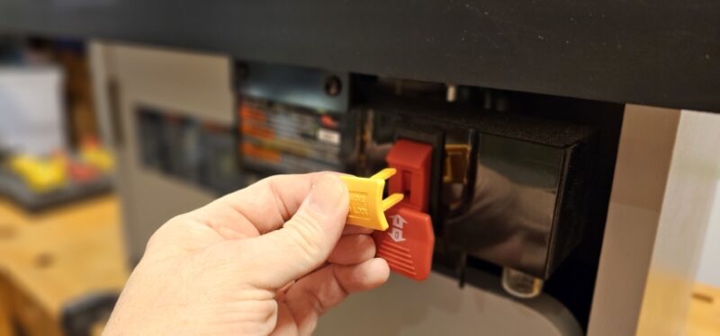 lock-out pin power