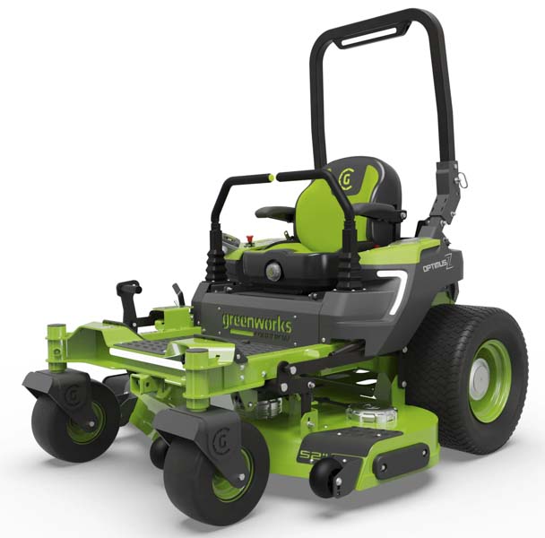 best commercial electric zero turn

Greenworks OptimusZ 52” 24kWh Ride-On ZT CZ52R24X