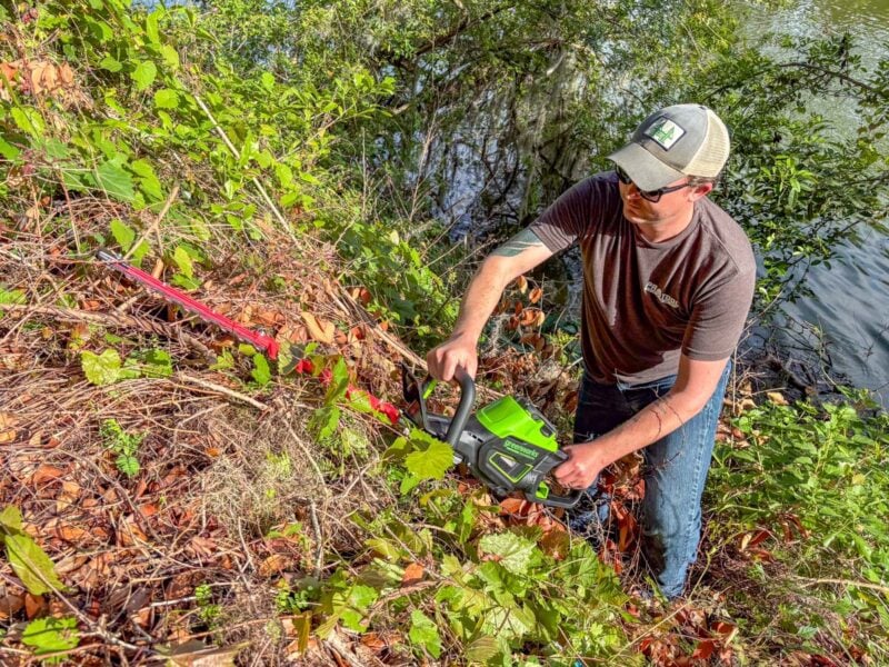 Greenworks Commercial 82V Optimus HT241 Battery-Powered Hedge Trimmer