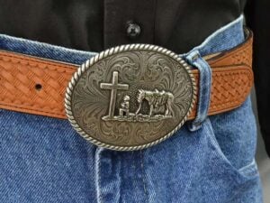 Montana Silversmiths Christian Cowboy Attitude Belt Buckle