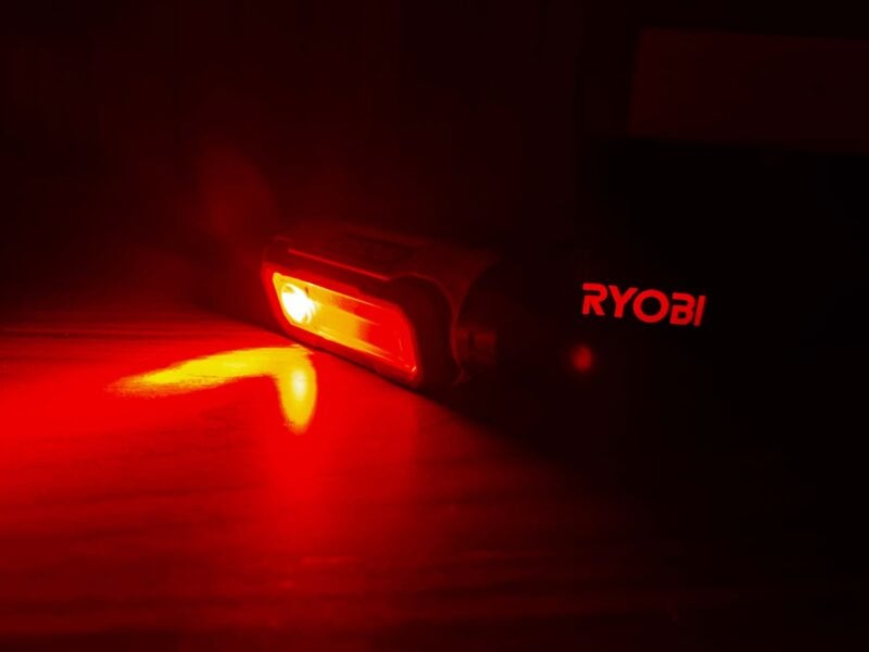Ryobi Headlamp Red Light